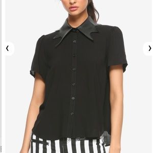 Hot Topic Bat Collar Button Up